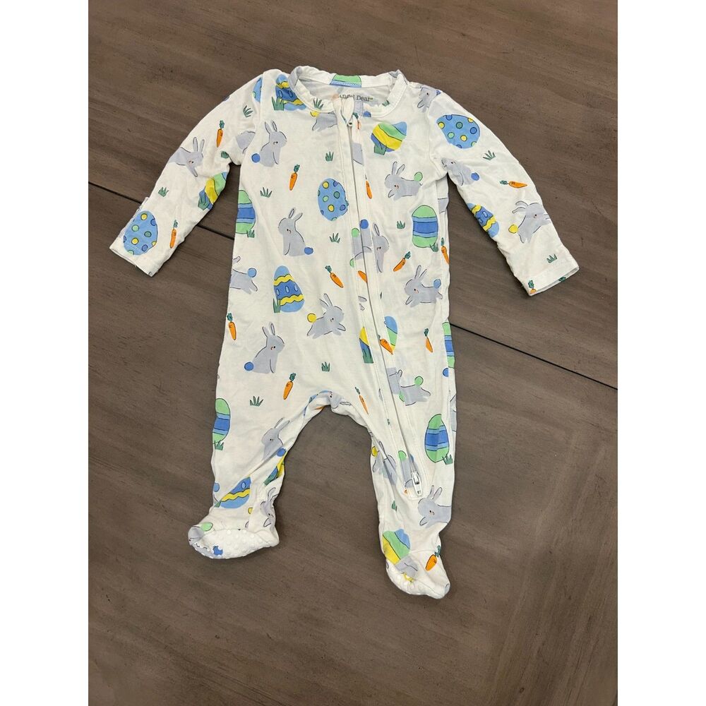 Angel Dear Baby Easter Bamboo Onesie Zip 0-3M